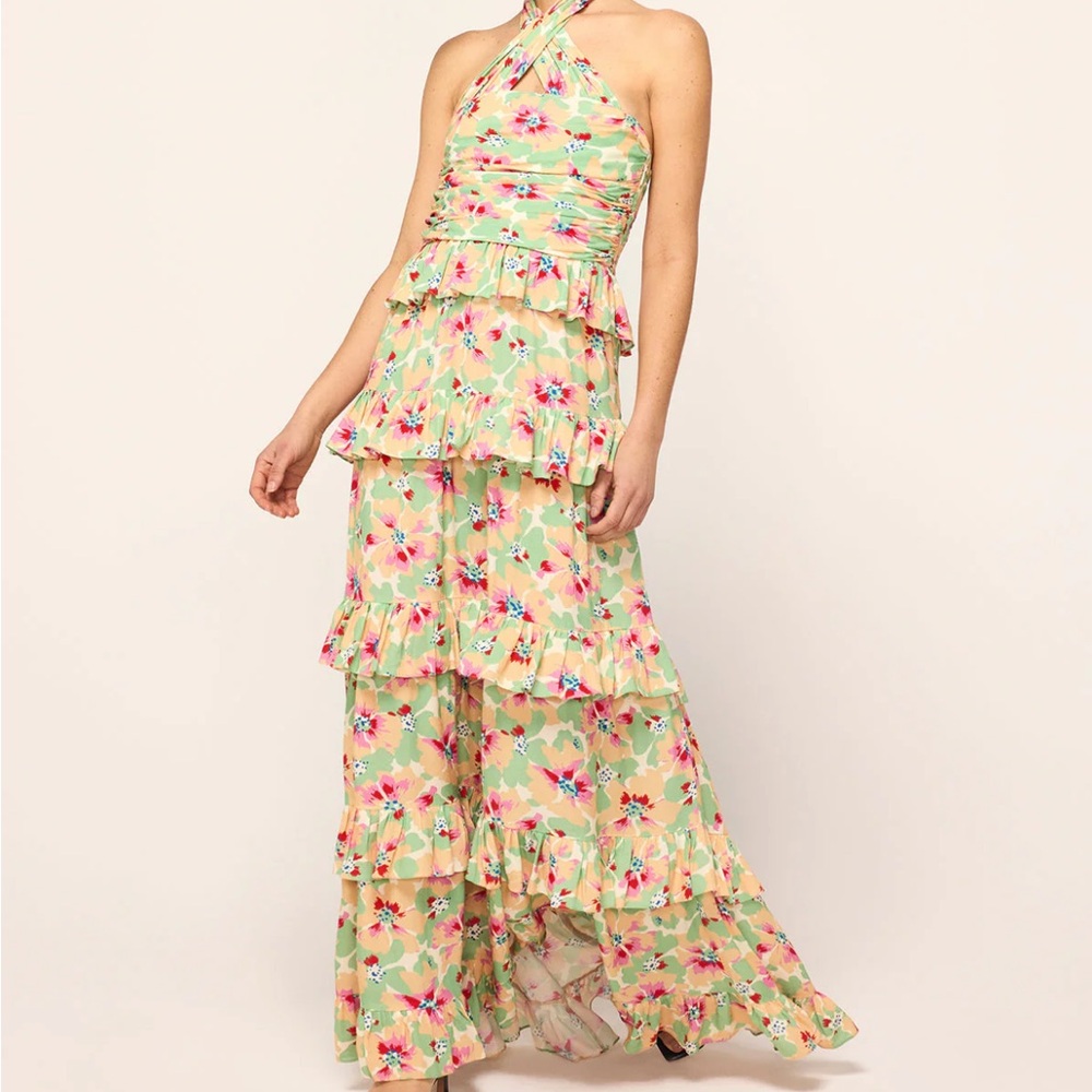 Kitri Maxi Dress Halter Floral Long